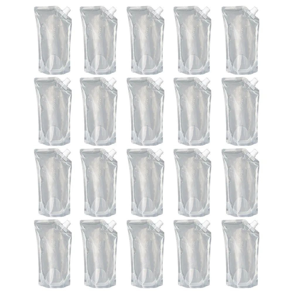 20 Folding Water Bottles Collapsible Pouch BPA Free Emergency Survival Hiking
