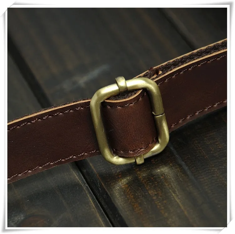 2019 New Vintage Leather Briefcases Men Messenger Bag