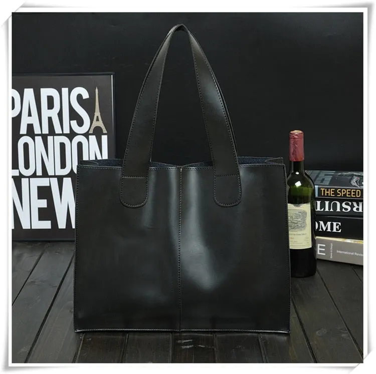 2019 New Vintage Leather Briefcases Men Messenger Bag