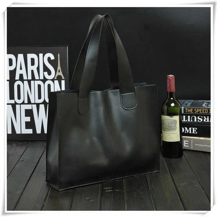 2019 New Vintage Leather Briefcases Men Messenger Bag