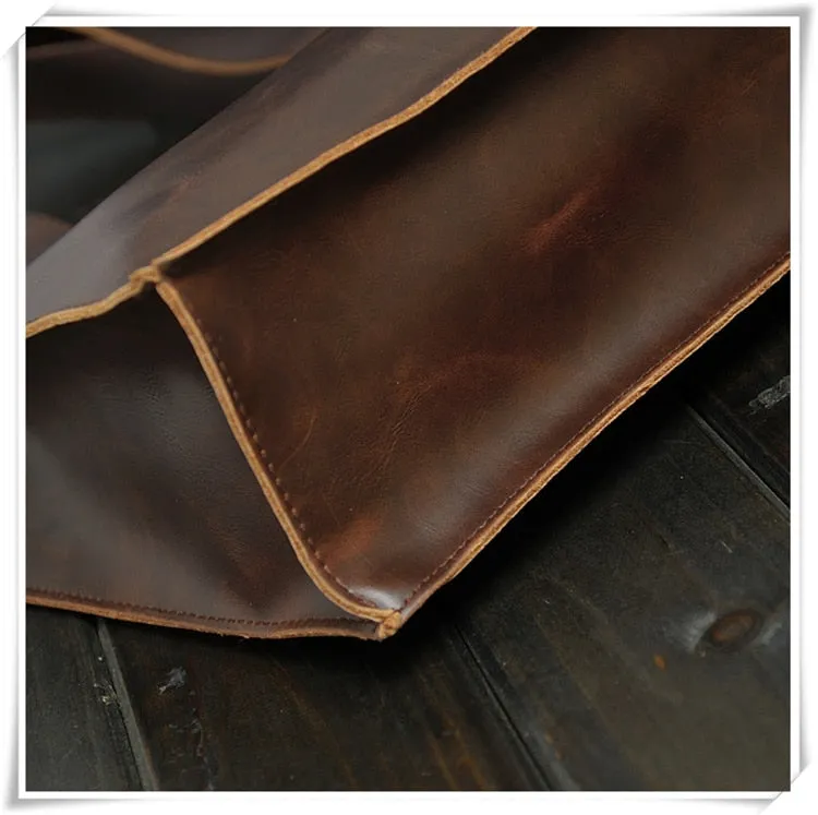 2019 New Vintage Leather Briefcases Men Messenger Bag