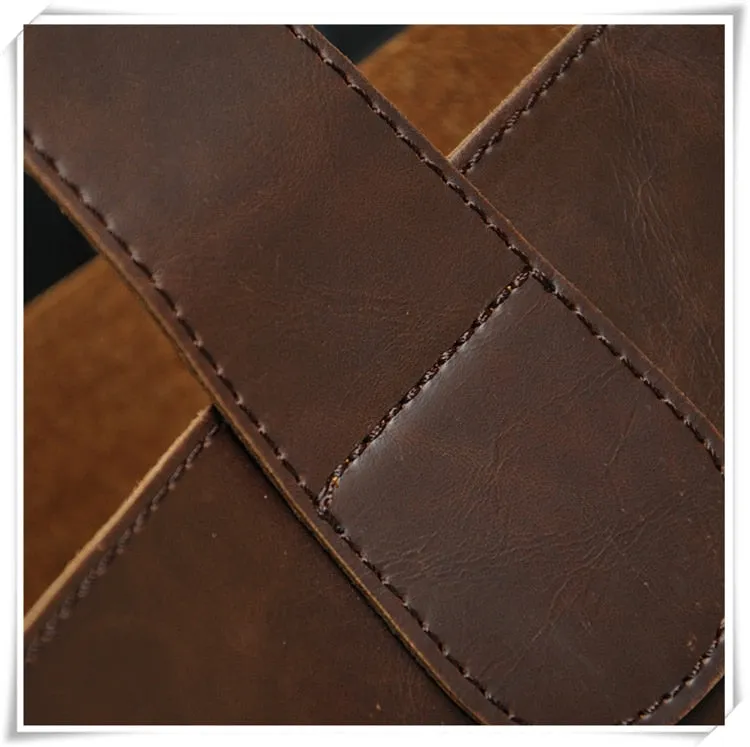 2019 New Vintage Leather Briefcases Men Messenger Bag