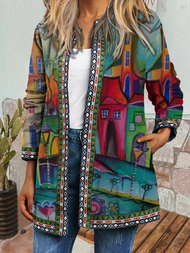 Alice I Retro Style Printed Cardigan