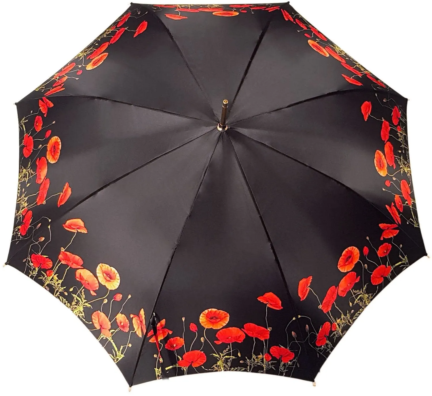 Black and Red - Poppies Umbrella