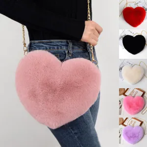Chelsea  Plschkette Schultertasche fr Frauen zum Valentinstag