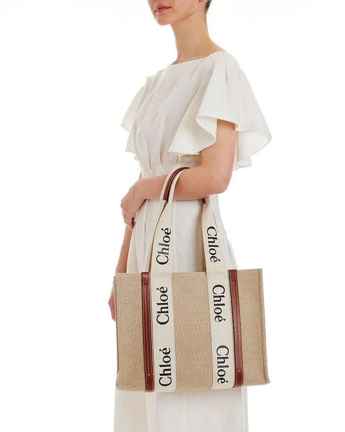 Chloe Woody Medium Canvas Tote