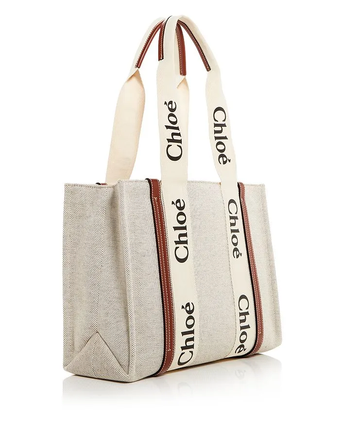 Chloe Woody Medium Canvas Tote