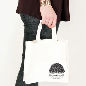 Family Oak Tree Personalized Tote Bag Tote Bag with Gussets Willow Green