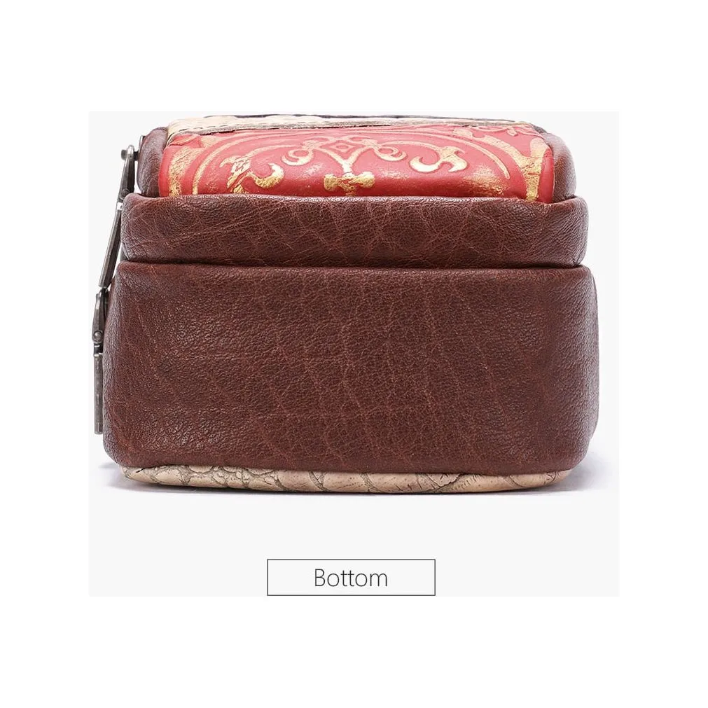 FloraLux Mini Leather Crossbody Tote