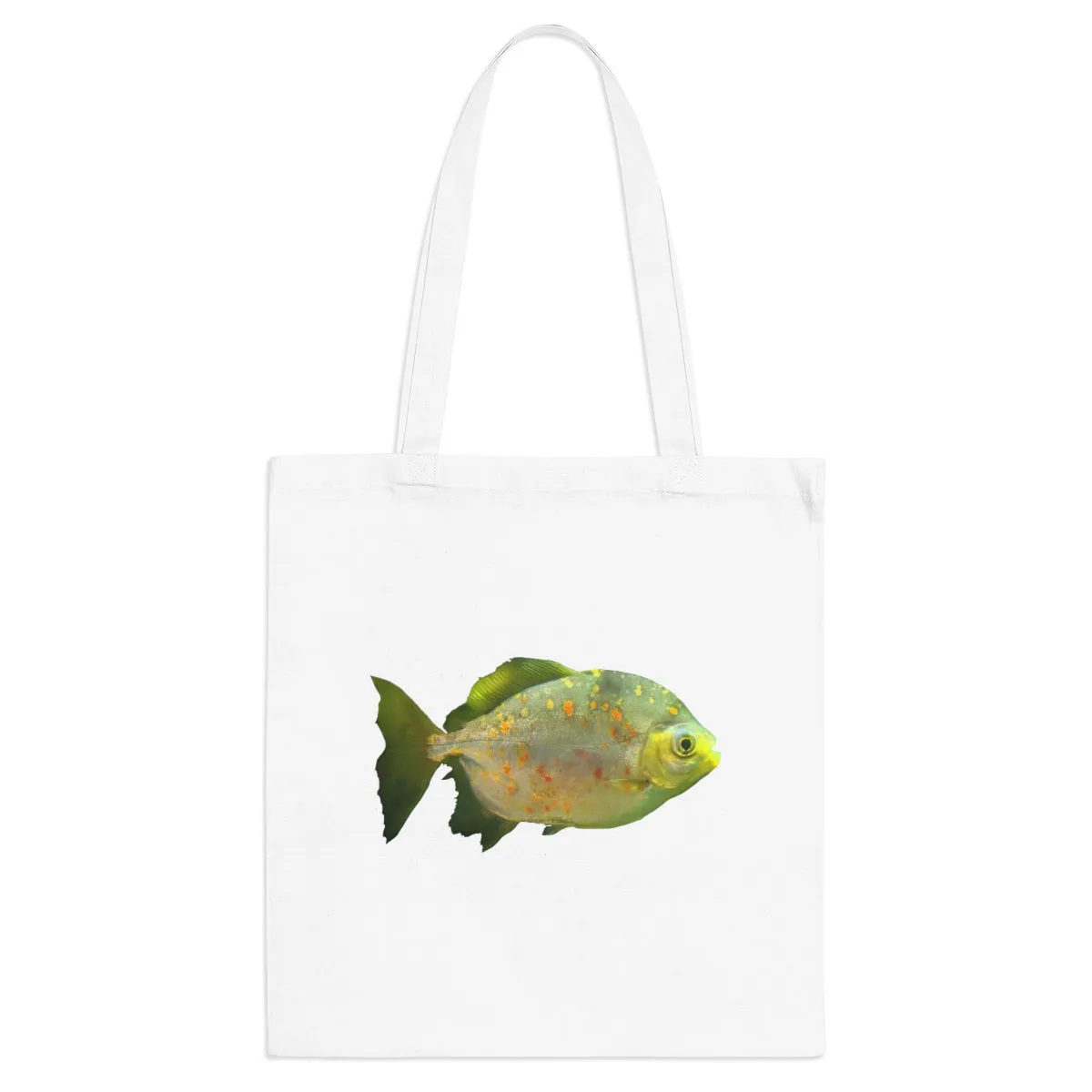 Green Fish with Specs Tote Bag