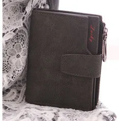 Herald Fashion Lady Letter Zipper Short Clutch Wallet Solid Vintage Matte Women Wallet Fashion Small Female Purse Short Purse