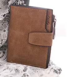 Herald Fashion Lady Letter Zipper Short Clutch Wallet Solid Vintage Matte Women Wallet Fashion Small Female Purse Short Purse