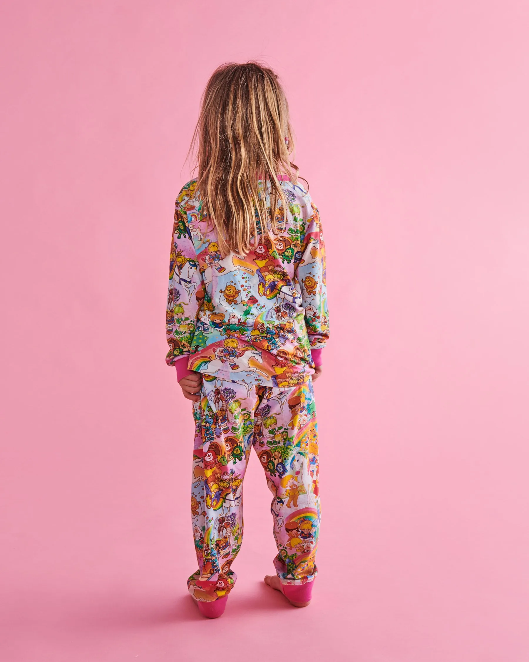 Kip & Co x Rainbow Brite Brite Side Organic Cotton Long Sleeve Top & Pant Pyjama Set