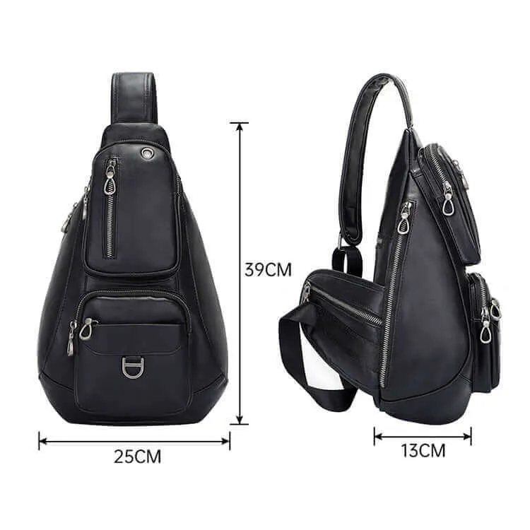 Men's Leather Sling Bag NZ | Spacious & Stylish Chest Bag