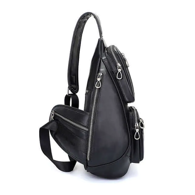 Men's Leather Sling Bag NZ | Spacious & Stylish Chest Bag