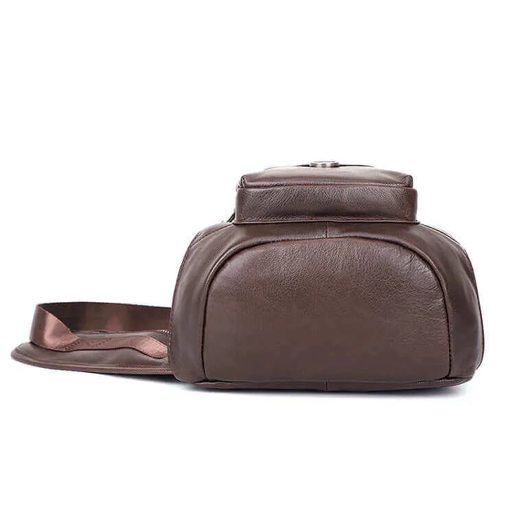 Men's Leather Sling Bag NZ | Spacious & Stylish Chest Bag