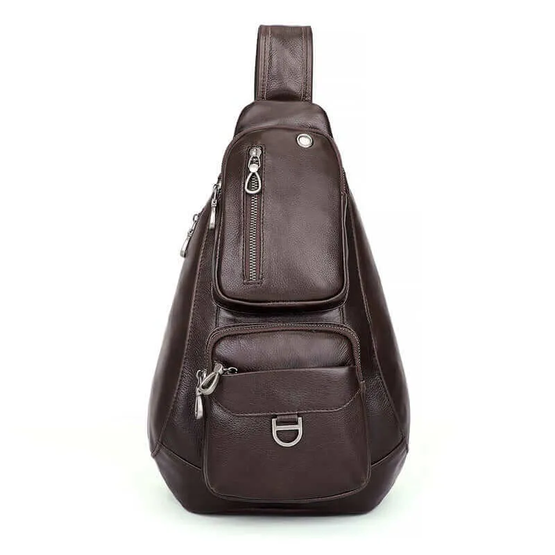 Men's Leather Sling Bag NZ | Spacious & Stylish Chest Bag