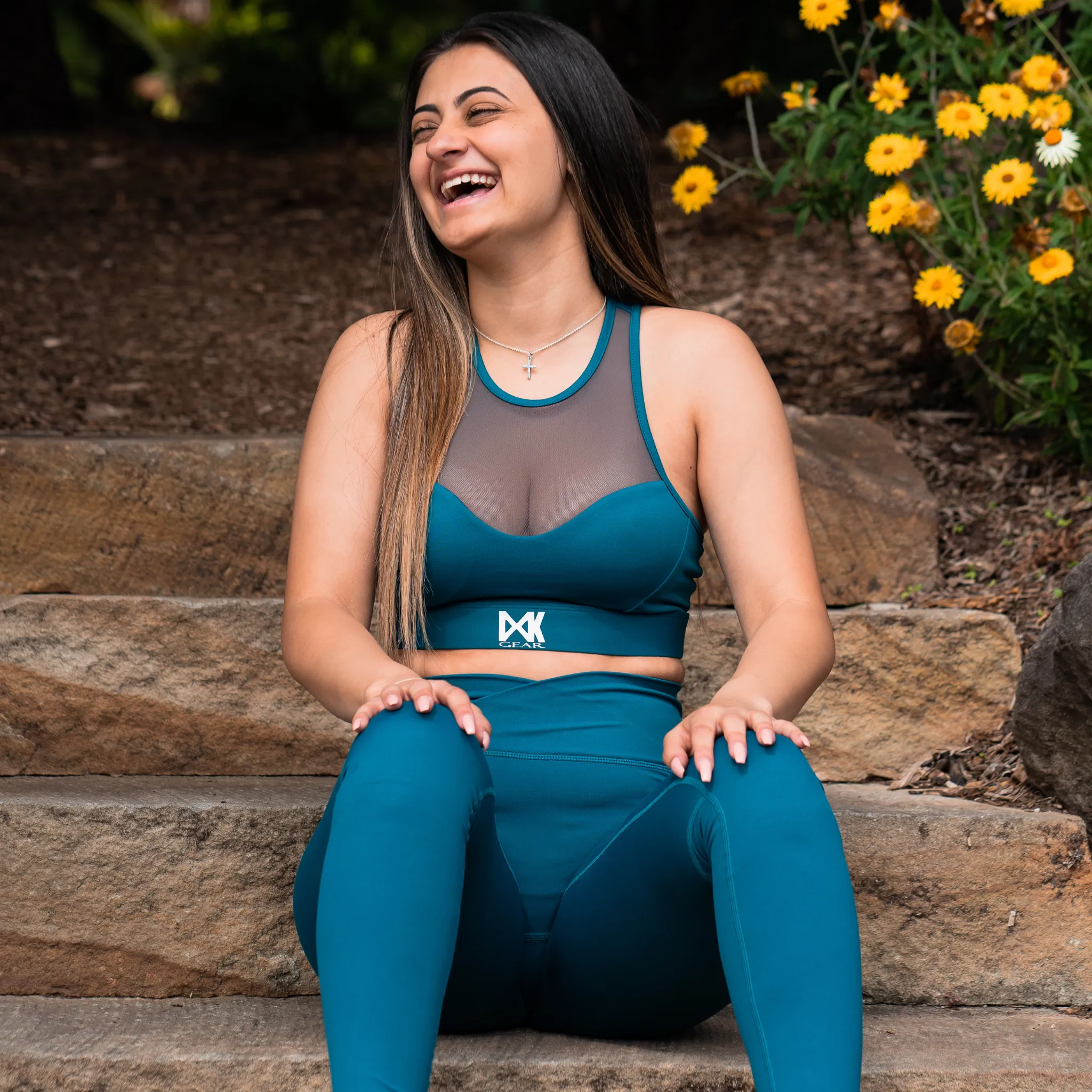 Mesh Sports Bra - Black