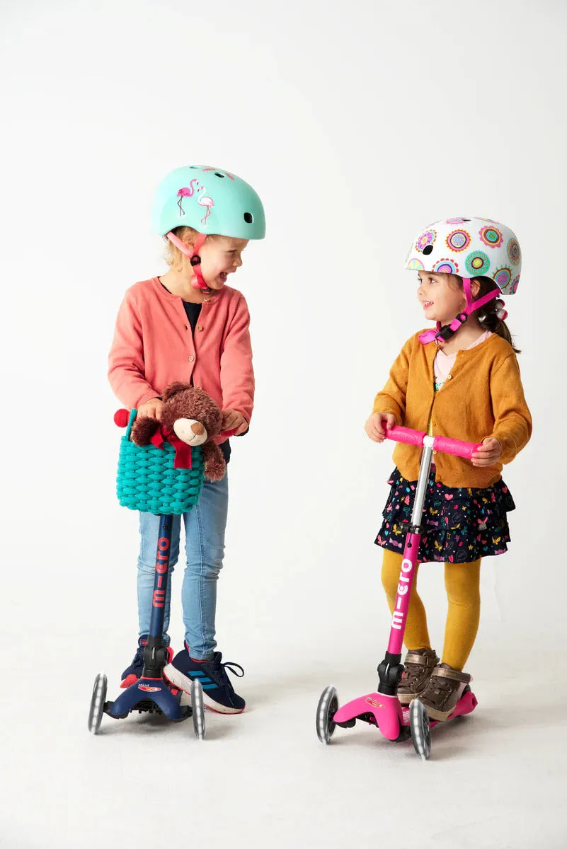 Mini Deluxe Foldable Scooter - Pink LED