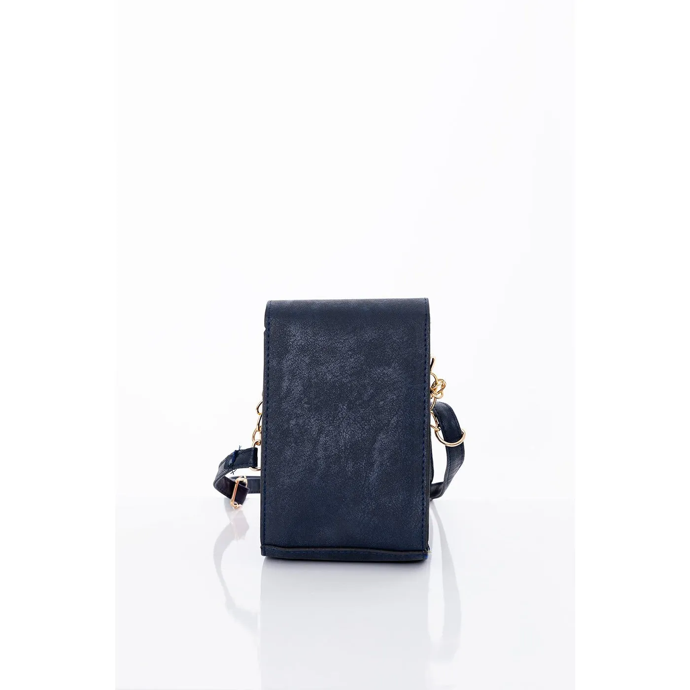 Navy Blue Shoulder Strap Wallet Bag