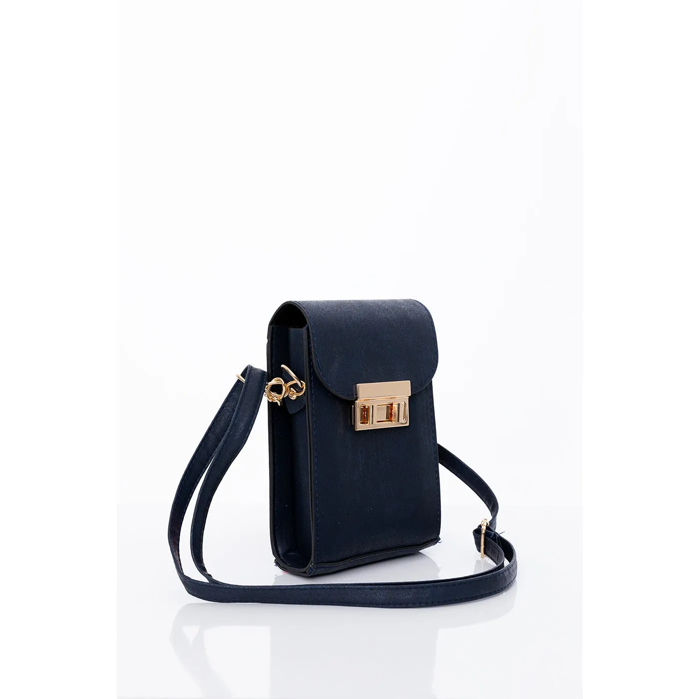 Navy Blue Shoulder Strap Wallet Bag