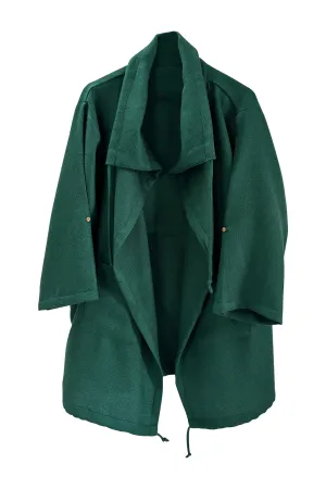 NEW! Wool Drawstring Overlay Emerald