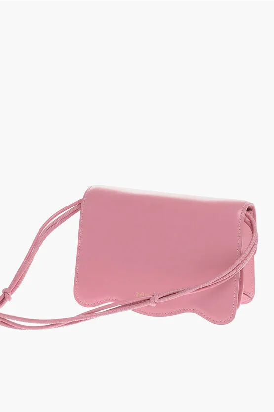 Palm Angels Leather Crossbody Bag with Golden Detail Unica One size