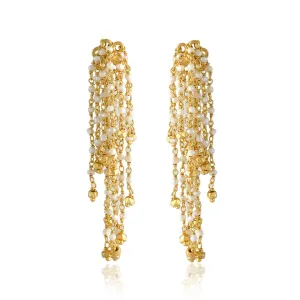 Pearls Waterfall w/ Gold Beads