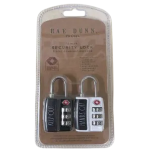 RAE DUNN TRAVEL - 3-Dial Combination Security Lock
