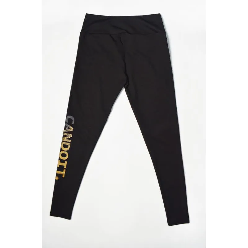 Sports Foil-Stamped Elasticity Yoga Letter Fitness Sports Leggings