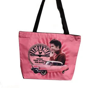Sun Record Tote Bag - Elvis Pink