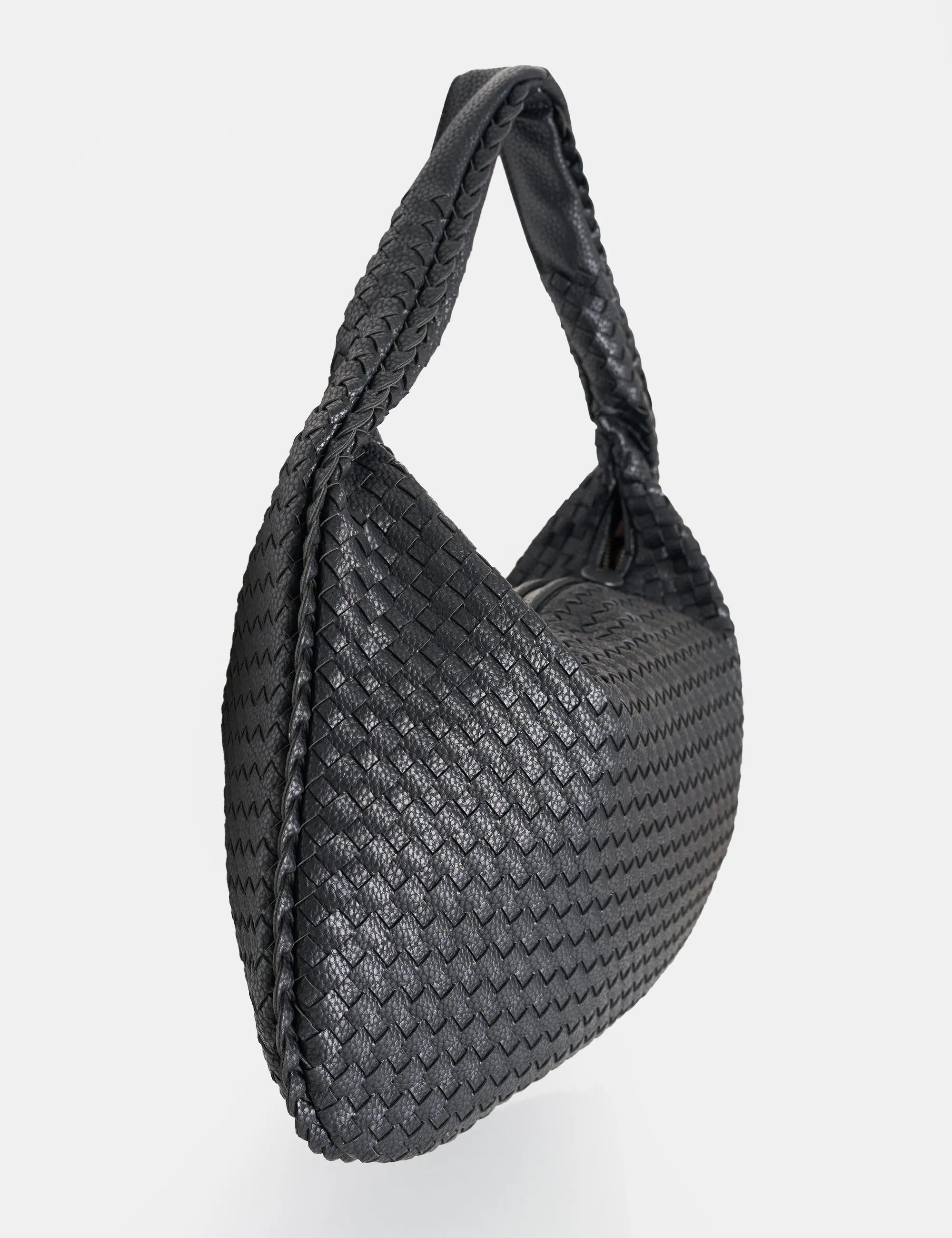 The Bailey Black Woven Medium Bag