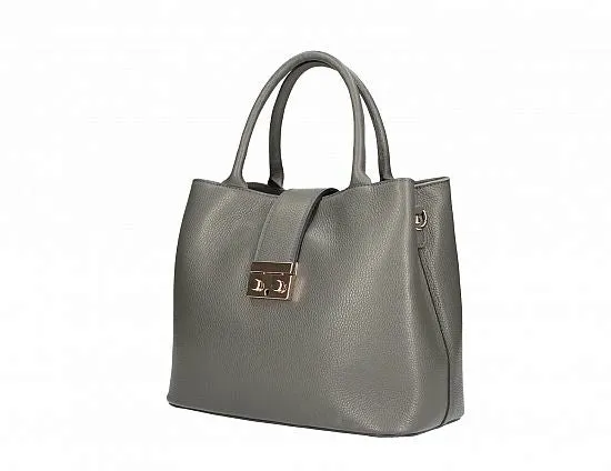 Timeless Tote with Latch Accent