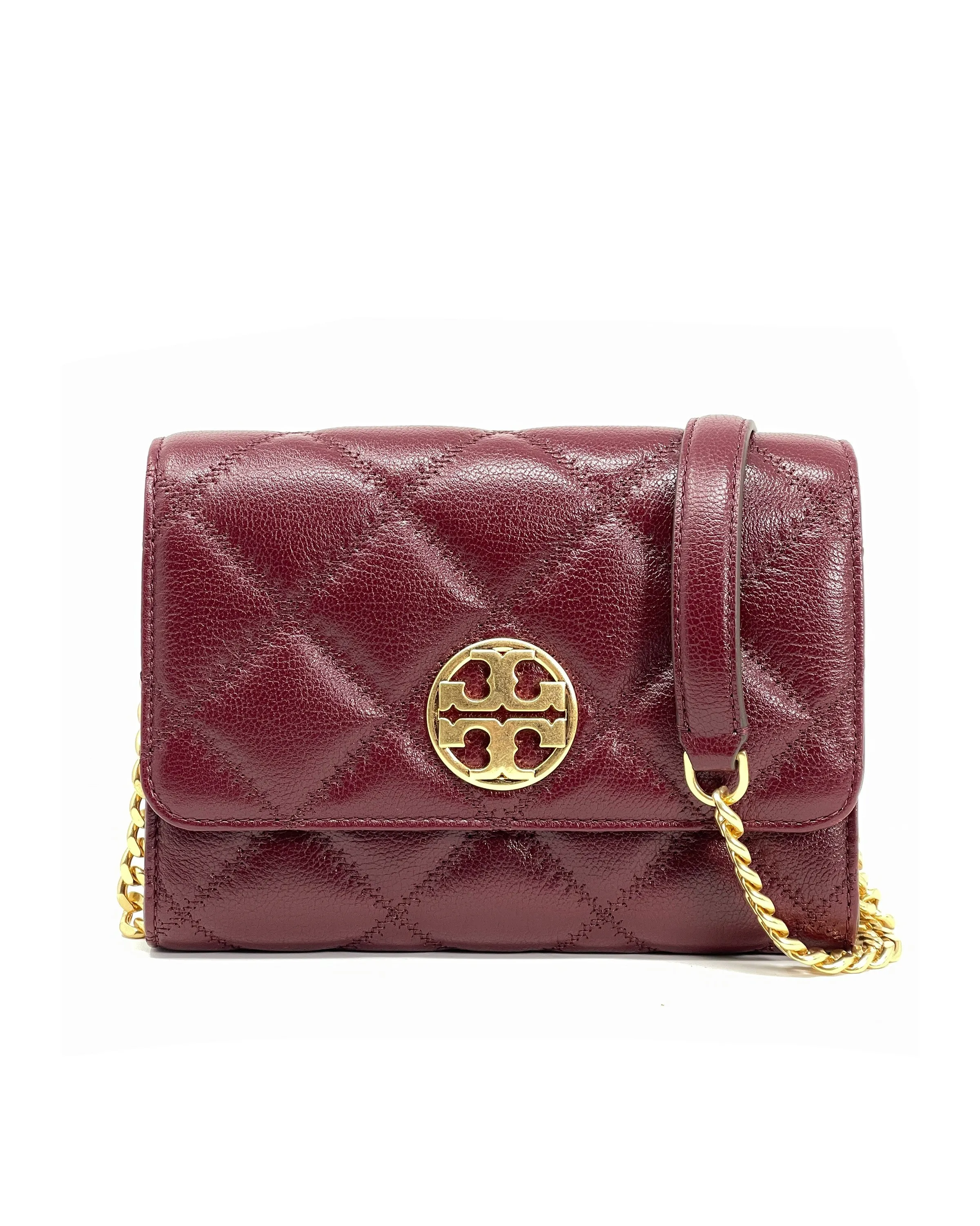 Tory Burch Claret Willa Chain Wallet
