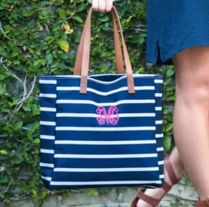 Tote w/ Vegan Leather Handles by Viv & Lou