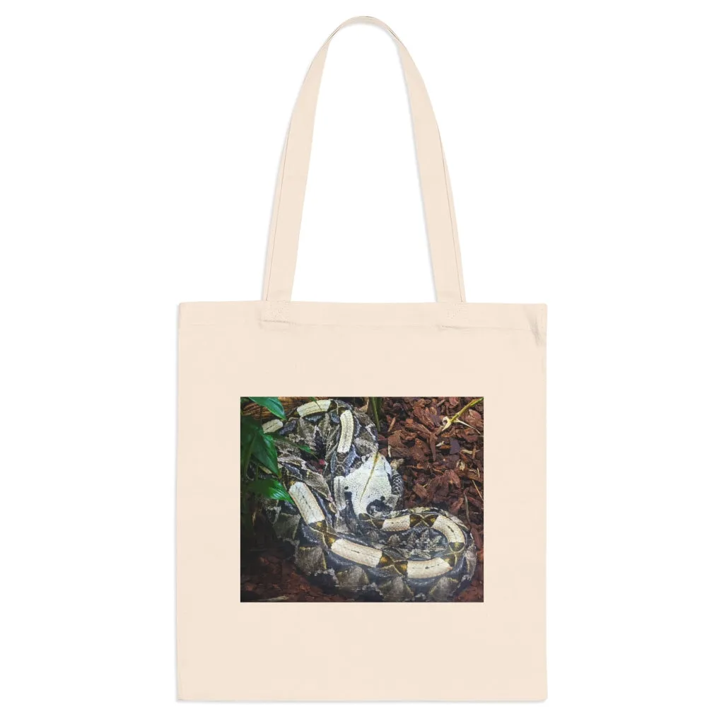 White Black Snake Tote Bag