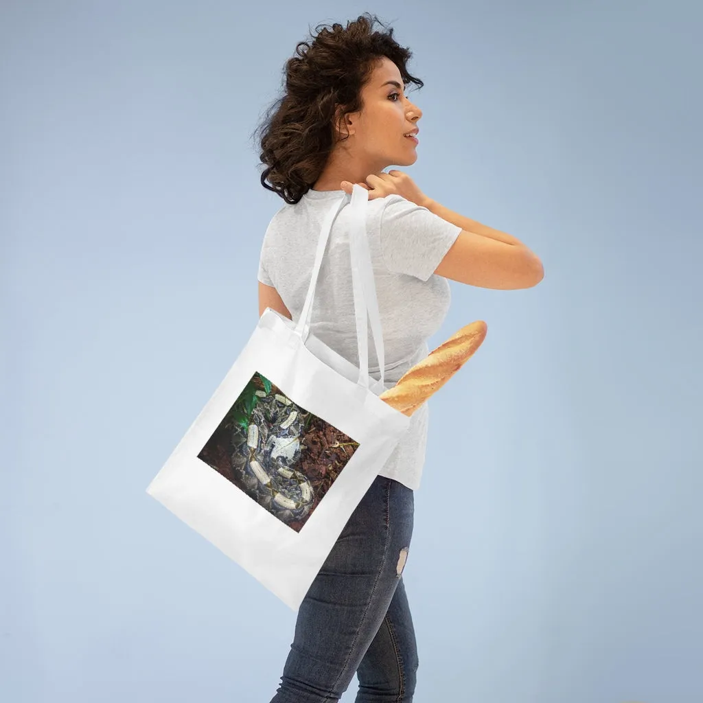 White Black Snake Tote Bag
