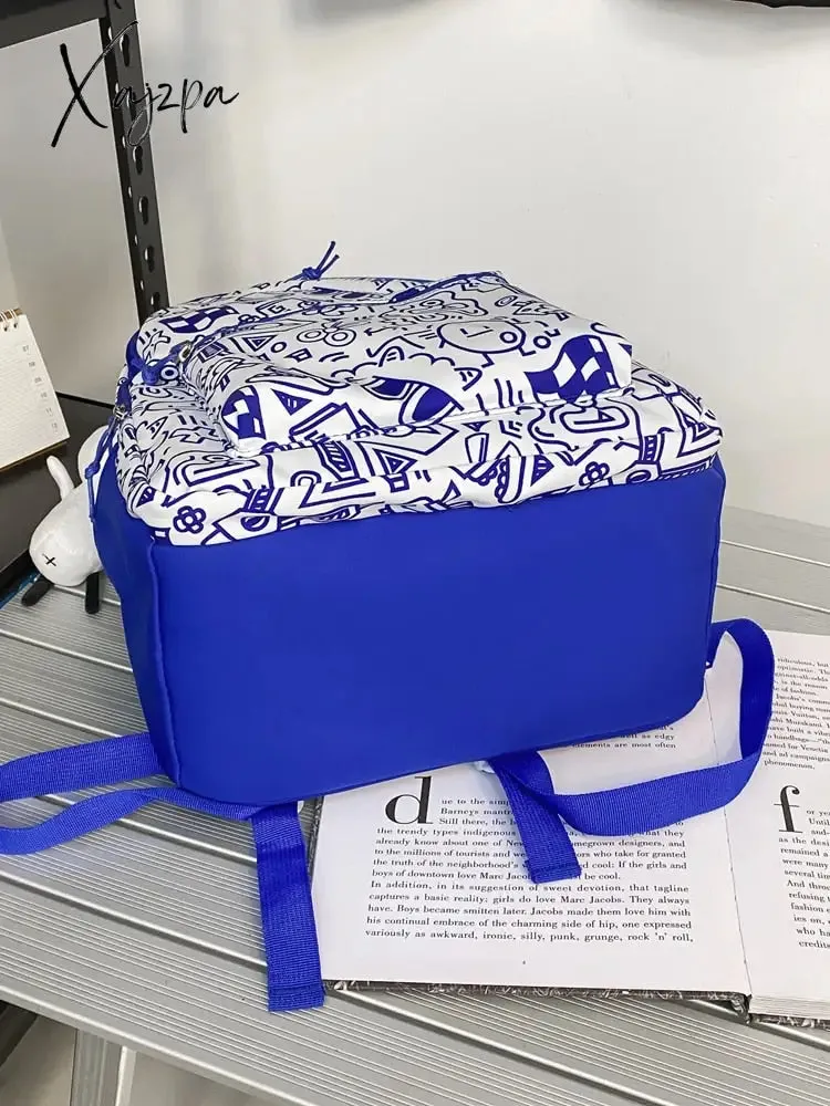 Xajzpa - Women Backpack Fashion Printing Backpack Mochila For Teenage Travel Backbag Girls Waterproof Nylon Bagpack School Shoulder Bag