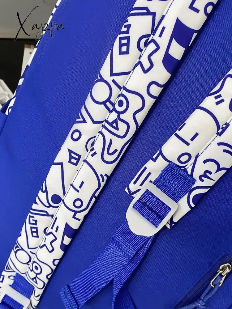Xajzpa - Women Backpack Fashion Printing Backpack Mochila For Teenage Travel Backbag Girls Waterproof Nylon Bagpack School Shoulder Bag