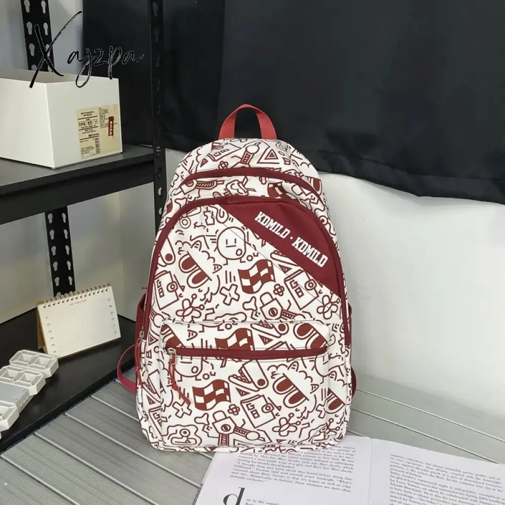 Xajzpa - Women Backpack Fashion Printing Backpack Mochila For Teenage Travel Backbag Girls Waterproof Nylon Bagpack School Shoulder Bag