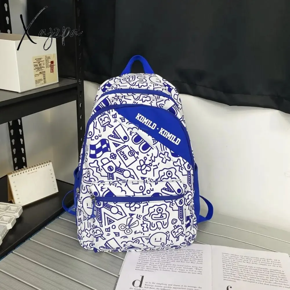 Xajzpa - Women Backpack Fashion Printing Backpack Mochila For Teenage Travel Backbag Girls Waterproof Nylon Bagpack School Shoulder Bag