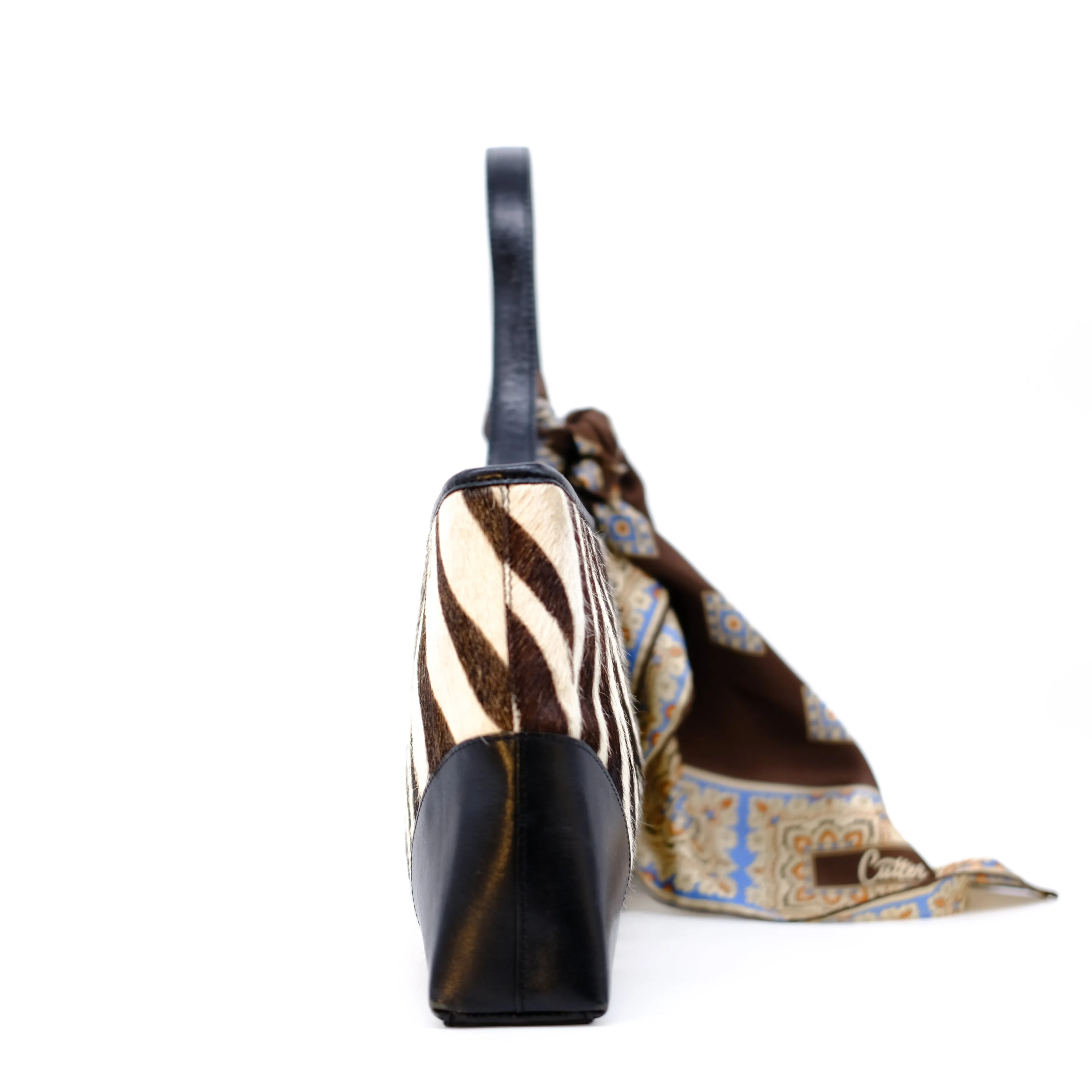 Zebra Hide Shoulder Bag