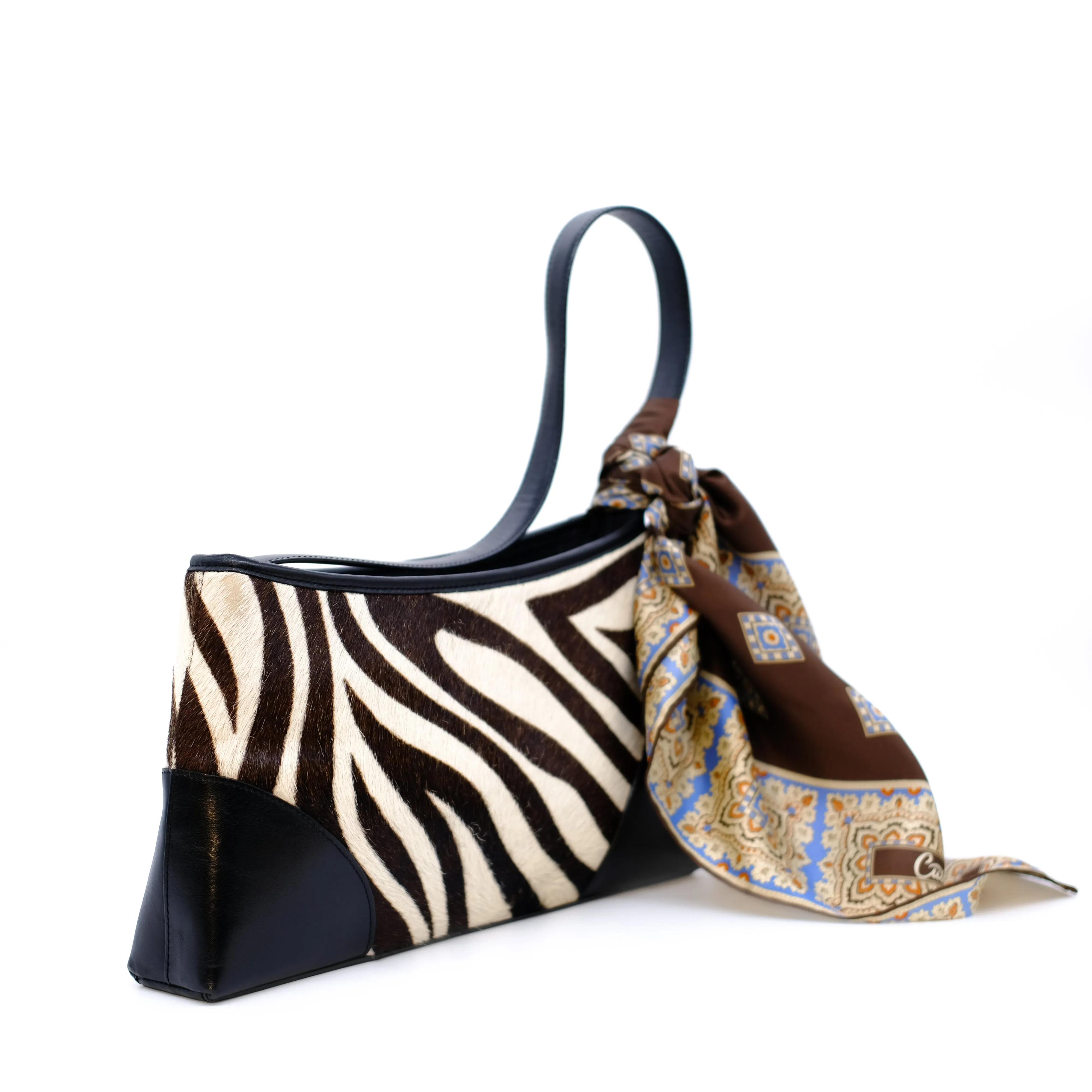 Zebra Hide Shoulder Bag